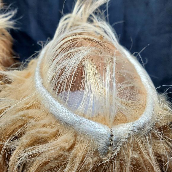 Vintage Genuine Goat Hair Fur Boots Super Shaggy YETI LAMA Cleated Rubber Size 6 - Picture 14 of 16